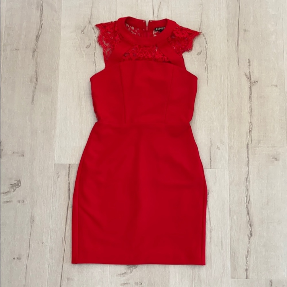 Red lace Express Dress